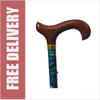 Folding Walking Stick - Gilly Flower - Slim line